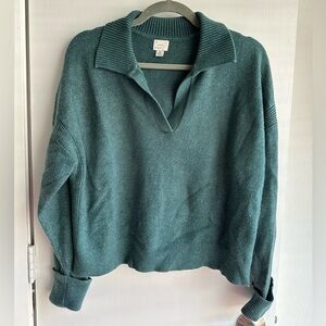 A New Day Teal Polo Sweater